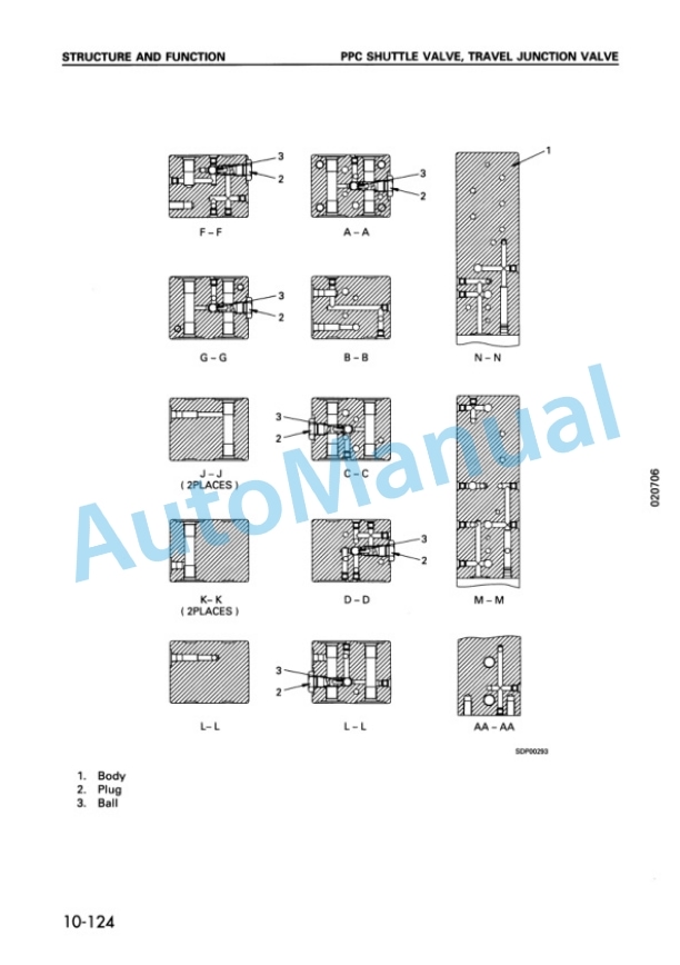 Alternative view of Komatsu PC300-6, PC300LC-6, PC350-6, PC350LC-6 Hydraulic Excavator Shop Manual SEBM006603