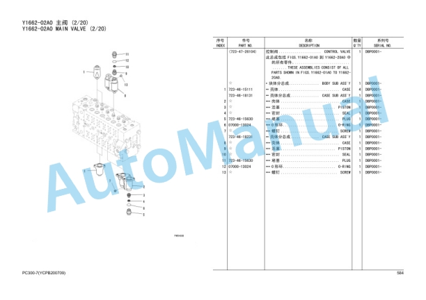 Komatsu PC300-7, PC300CSE-7, SAA6D114E-2 Parts Manual YCPB200709 5 Komatsu PC300-7, PC300CSE-7, SAA6D114E-2 Parts Manual YCPB200709 - Image 5