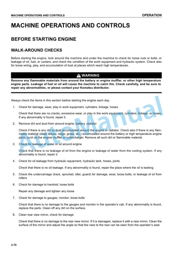 Komatsu PC300-7, PC300LC-7, PC350-7, PC350LC-7 Galeo Hydraulic Excavator Operation and Maintenance Manual TEN00055-02 3 Komatsu PC300-7, PC300LC-7, PC350-7, PC350LC-7 Galeo Hydraulic Excavator Operation and Maintenance Manual TEN00055-02 - Image 3