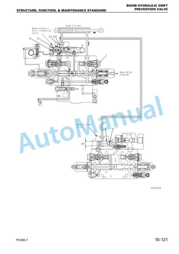 Alternative view of Komatsu PC300-7, PC300LC-7, PC350-7, PC350LC-7 Hydraulic Excavator Shop Manual SEBM025811