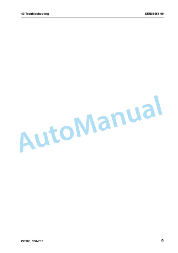 Komatsu PC300-7E0, PC300LC-7E0, PC350-7E0, PC350LC-7E0 Hydraulic Excavator Shop Manual SEN03537-00 4 Komatsu PC300-7E0, PC300LC-7E0, PC350-7E0, PC350LC-7E0 Hydraulic Excavator Shop Manual SEN03537-00 - Image 4