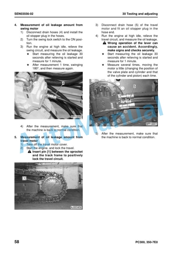 Komatsu PC300-7E0, PC300LC-7E0, PC350-7E0, PC350LC-7E0 Hydraulic Excavator Shop Manual SEN03537-04 3 Komatsu PC300-7E0, PC300LC-7E0, PC350-7E0, PC350LC-7E0 Hydraulic Excavator Shop Manual SEN03537-04 - Image 3