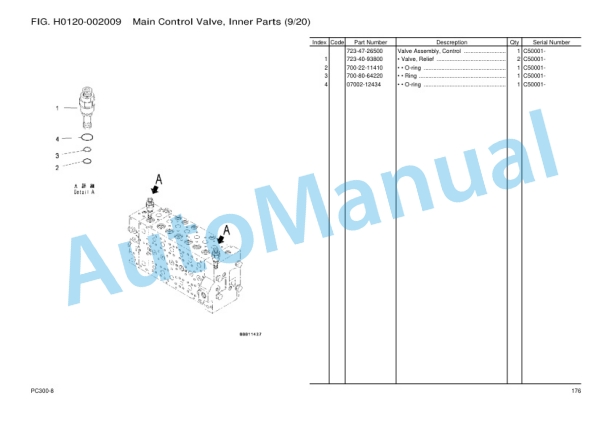 Komatsu PC300-8, PC300LC-8 Hydraulic Excavator Parts Manual FEN87005-03TH 3 Komatsu PC300-8, PC300LC-8 Hydraulic Excavator Parts Manual FEN87005-03TH - Image 3