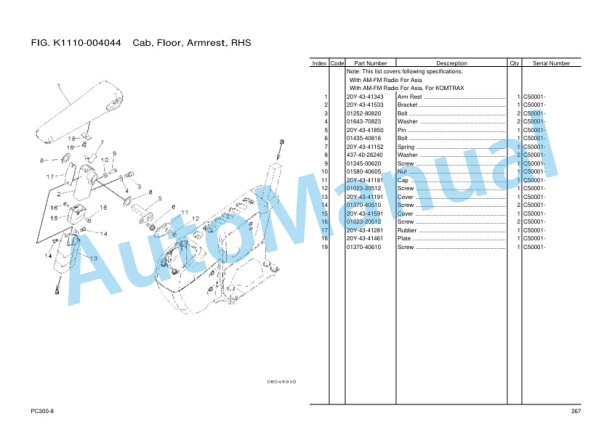 Komatsu PC300-8, PC300LC-8 Hydraulic Excavator Parts Manual FEN87005-03TH 4 Komatsu PC300-8, PC300LC-8 Hydraulic Excavator Parts Manual FEN87005-03TH - Image 4