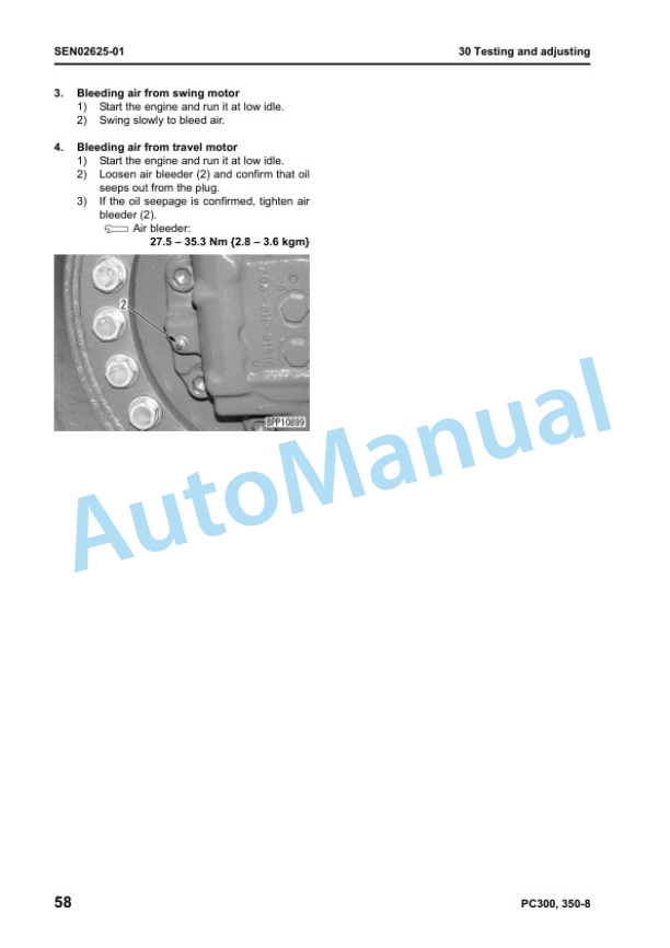 Komatsu PC300-8, PC300LC-8, PC350-8, PC350LC-8 Hydraulic Excavator Shop Manual SEN01983-04 3 Komatsu PC300-8, PC300LC-8, PC350-8, PC350LC-8 Hydraulic Excavator Shop Manual SEN01983-04 - Image 3