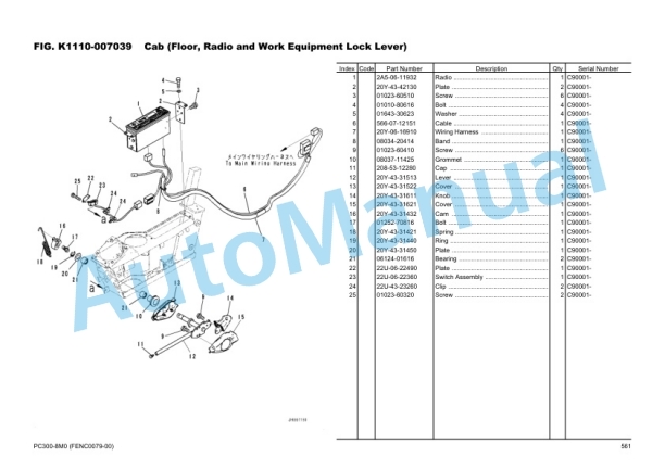 Komatsu PC300-8M0 Hydraulic Excavator Parts Manual FENC0079-00 4 Komatsu PC300-8M0 Hydraulic Excavator Parts Manual FENC0079-00 - Image 4