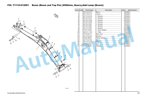 Komatsu PC300-8M0 Hydraulic Excavator Parts Manual FENC0079-00 5 Komatsu PC300-8M0 Hydraulic Excavator Parts Manual FENC0079-00 - Image 5