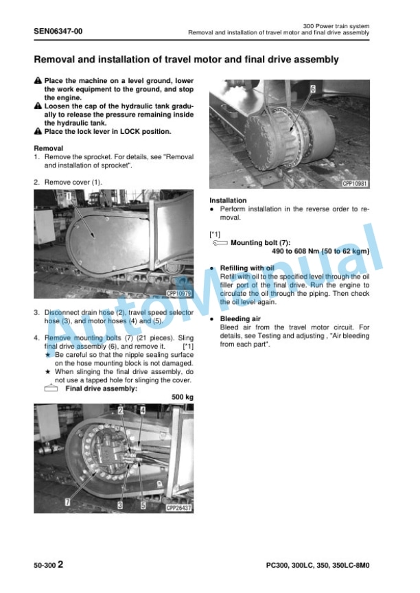 Komatsu PC300-8M0, PC300LC-8M0, PC350-8M0, PC350LC-8M0 Hydraulic Excavator Shop Manual SEN06257-10 5 Komatsu PC300-8M0, PC300LC-8M0, PC350-8M0, PC350LC-8M0 Hydraulic Excavator Shop Manual SEN06257-10 - Image 5