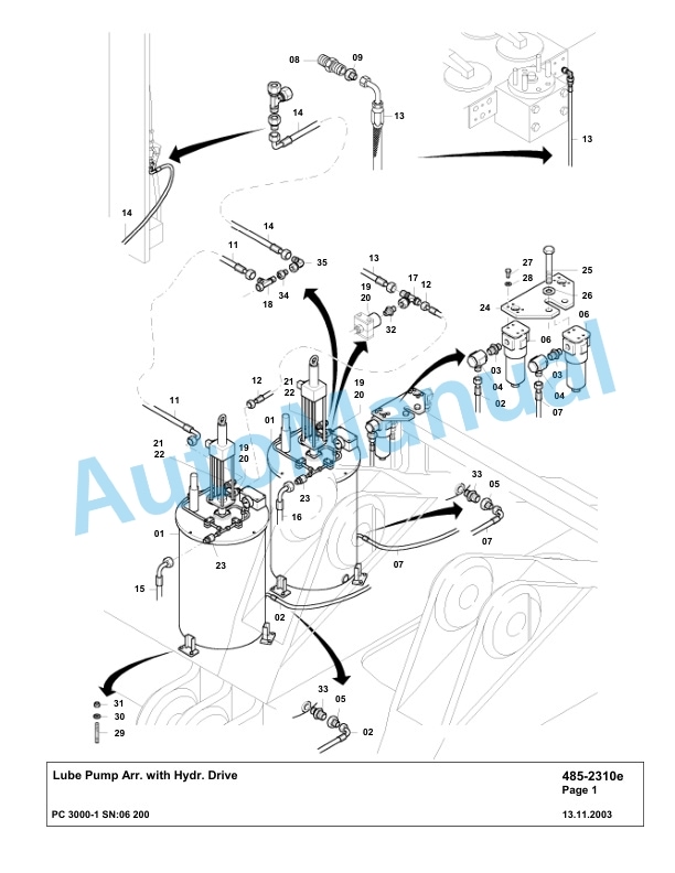Komatsu PC3000-1 Hydraulic Mining Excavator Parts Manual G06200-4
