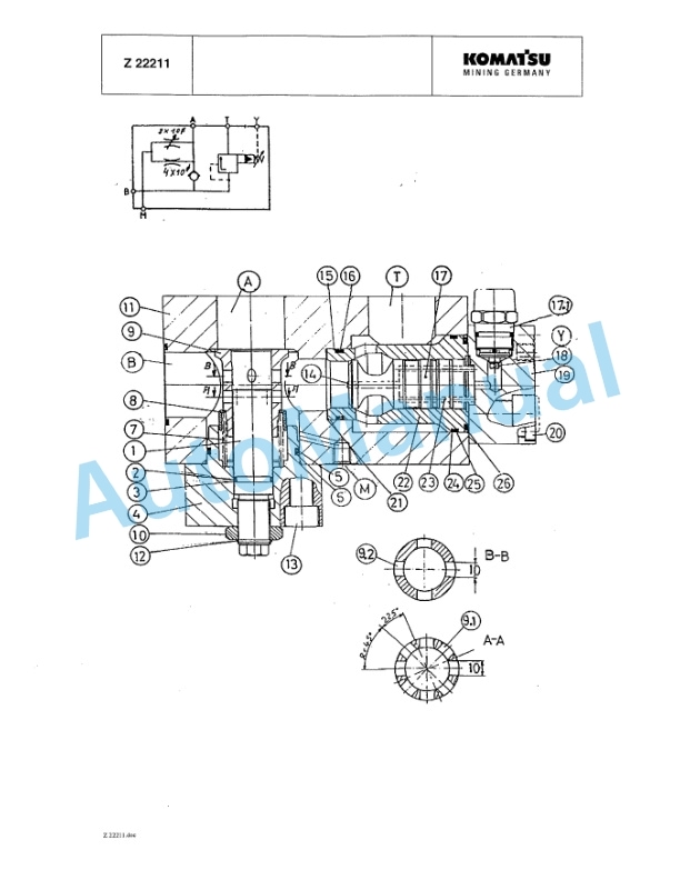 Alternative view of Komatsu PC3000-1 Hydraulic Mining Excavator Shop Manual SMPC30006202