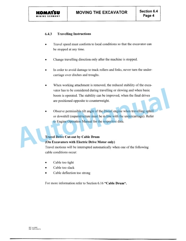 Komatsu PC3000-1 Hydraulic Mining Shovel Operation and Maintenance Manual OMPC30006194 3 Komatsu PC3000-1 Hydraulic Mining Shovel Operation and Maintenance Manual OMPC30006194 - Image 3
