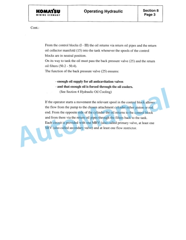 Komatsu PC3000-1 Hydraulic Mining Shovel Shop Manual SMPC30006182 3 Komatsu PC3000-1 Hydraulic Mining Shovel Shop Manual SMPC30006182 - Image 3