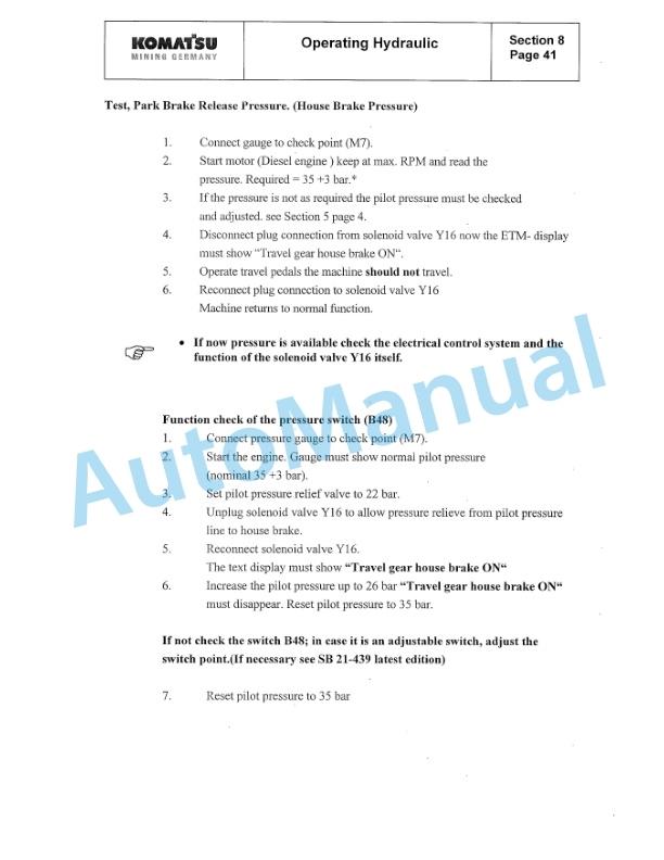 Komatsu PC3000-1 Hydraulic Mining Shovel Shop Manual SMPC30006182 4 Komatsu PC3000-1 Hydraulic Mining Shovel Shop Manual SMPC30006182 - Image 4