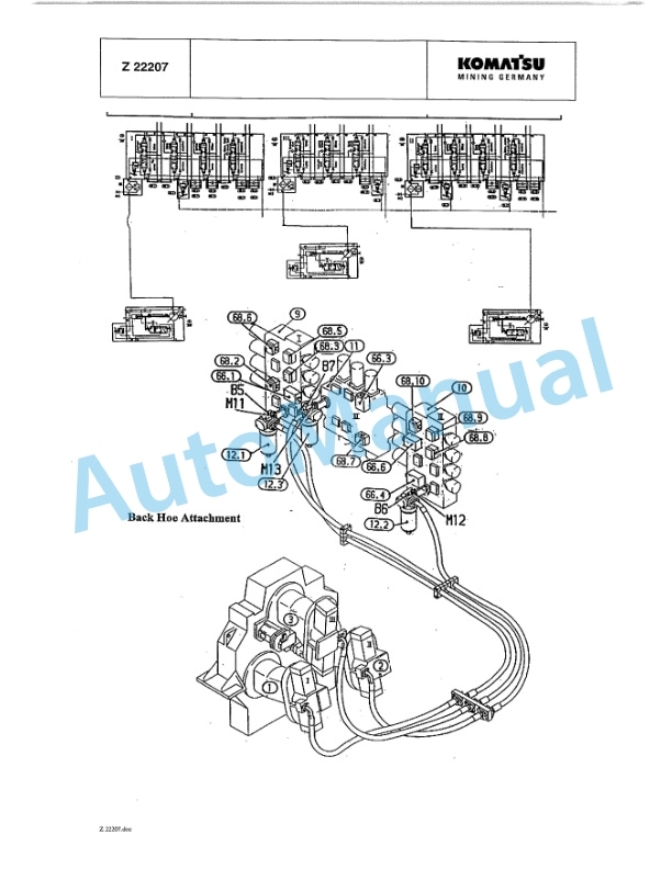 Alternative view of Komatsu PC3000-1 Hydraulic Mining Shovel Shop Manual SMPC30006199