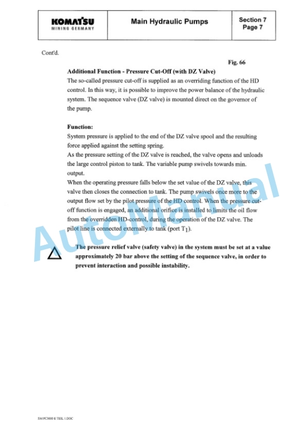 Komatsu PC3000-1E Hydraulic Mining Shovel Service Manual GZEBM06220 3 Komatsu PC3000-1E Hydraulic Mining Shovel Service Manual GZEBM06220-3