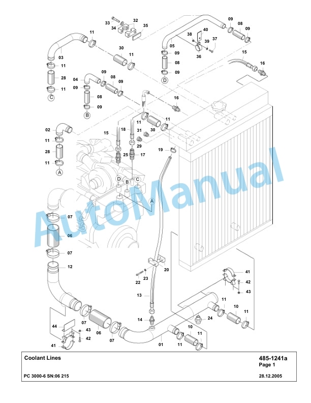 Komatsu PC3000-6 Hydraulic Mining Excavator Parts Manual G06215-2