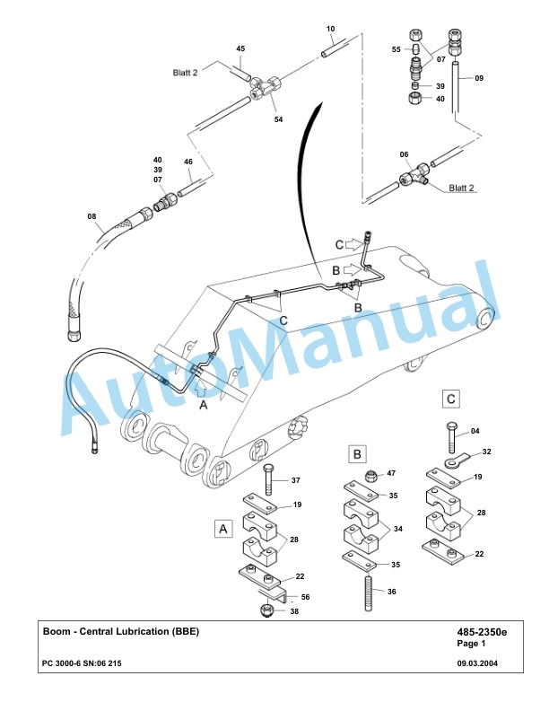 Komatsu PC3000-6 Hydraulic Mining Excavator Parts Manual G06215-4