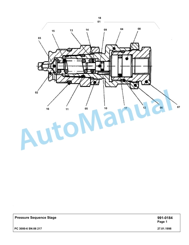 Komatsu PC3000-6 Hydraulic Mining Excavator Parts Manual G06217-5