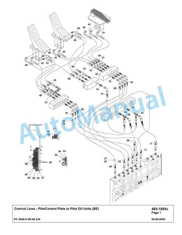 Komatsu PC3000-6 Hydraulic Mining Excavator Parts Manual G06234-3