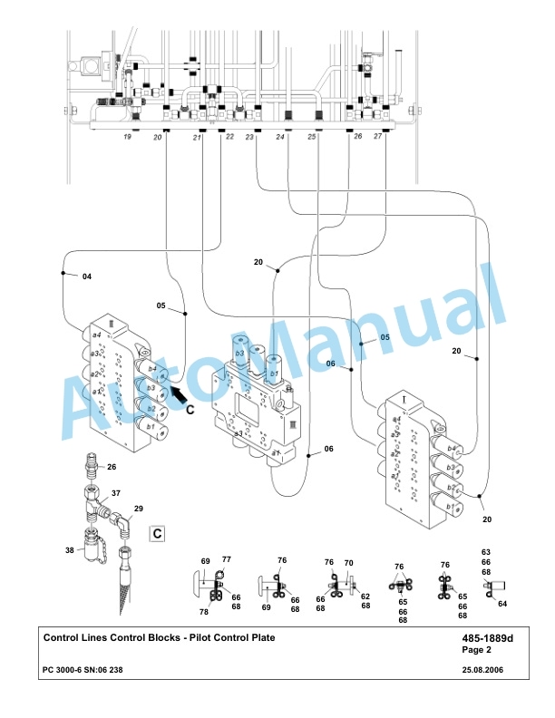 Komatsu PC3000-6 Hydraulic Mining Excavator Parts Manual G06238-3