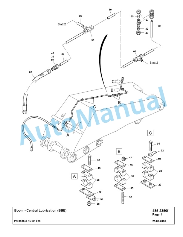Komatsu PC3000-6 Hydraulic Mining Excavator Parts Manual G06238-4