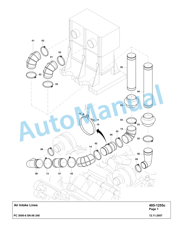 Komatsu PC3000-6 Hydraulic Mining Excavator Parts Manual G06248-2
