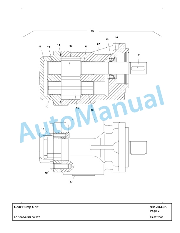 Komatsu PC3000-6 Hydraulic Mining Excavator Parts Manual G06257-5