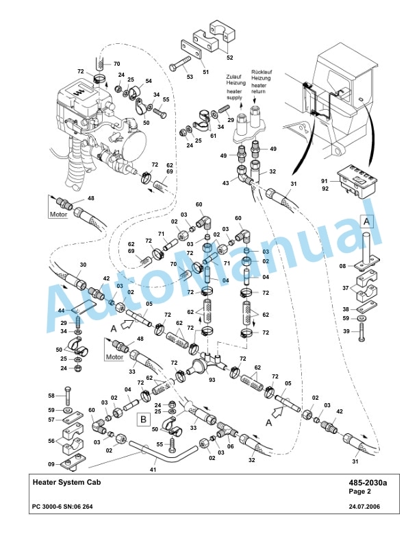 Komatsu PC3000-6 Hydraulic Mining Excavator Parts Manual G06264-3