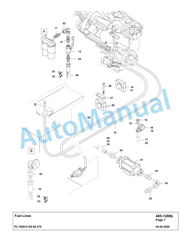 Komatsu PC3000-6 Hydraulic Mining Excavator Parts Manual G06278-2