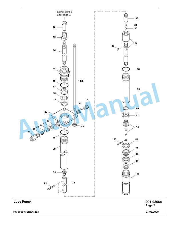 Komatsu PC3000-6 Hydraulic Mining Excavator Parts Manual G06283-5