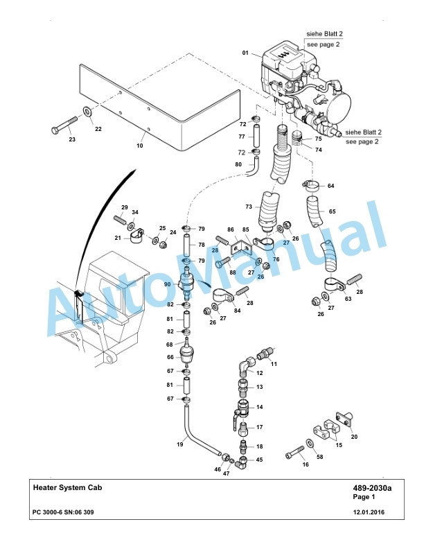 Komatsu PC3000-6 Hydraulic Mining Excavator Parts Manual G06309-4