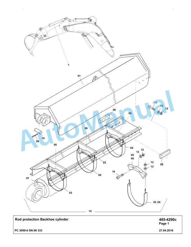Komatsu PC3000-6 Hydraulic Mining Excavator Parts Manual G06333-3