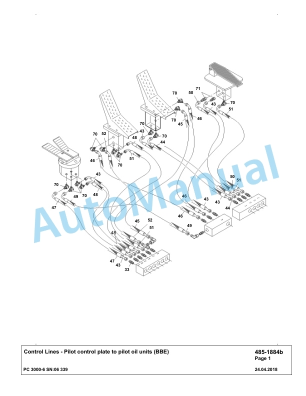 Komatsu PC3000-6 Hydraulic Mining Excavator Parts Manual G06339-2