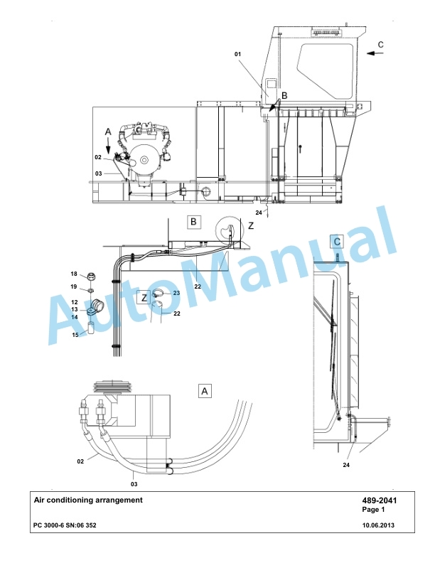 Komatsu PC3000-6 Hydraulic Mining Excavator Parts Manual G06352-4