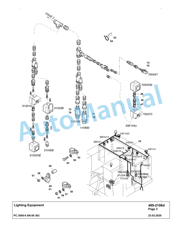 Komatsu PC3000-6 Hydraulic Mining Excavator Parts Manual G06363-4