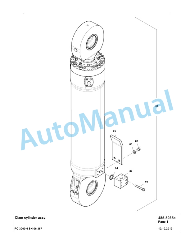 Komatsu PC3000-6 Hydraulic Mining Excavator Parts Manual G06367-3