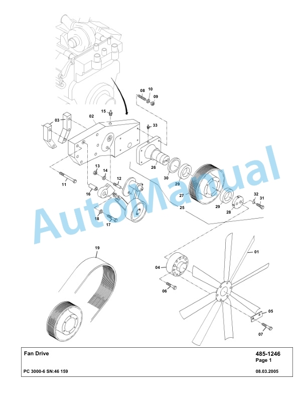Komatsu PC3000-6 Hydraulic Mining Excavator Parts Manual G46159-2