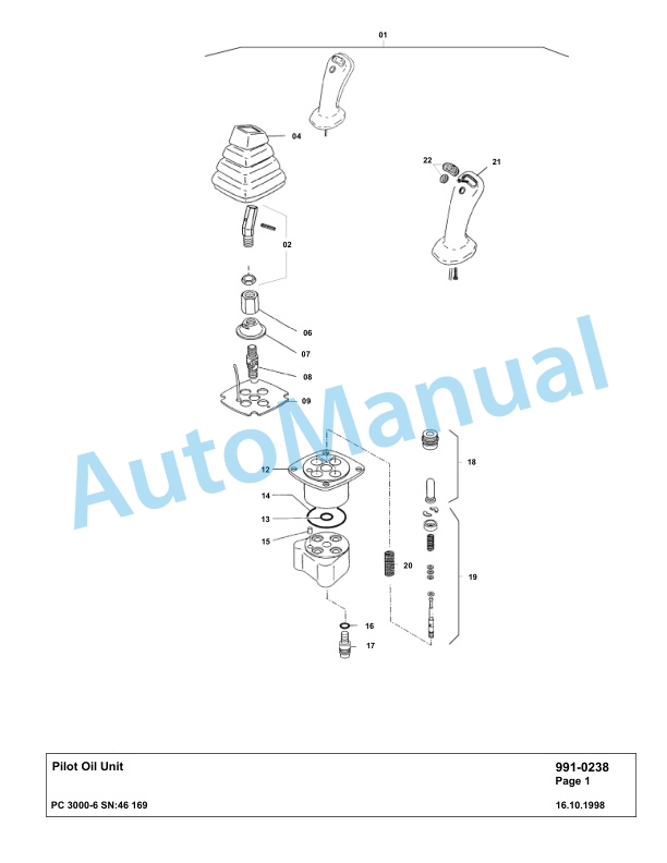 Komatsu PC3000-6 Hydraulic Mining Excavator Parts Manual G46169-5
