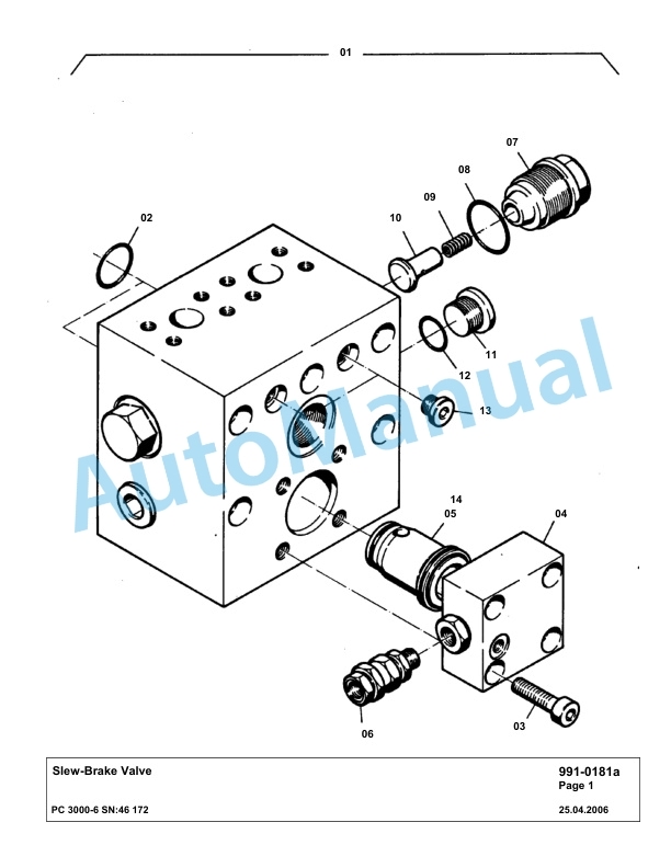 Komatsu PC3000-6 Hydraulic Mining Excavator Parts Manual G46172-5