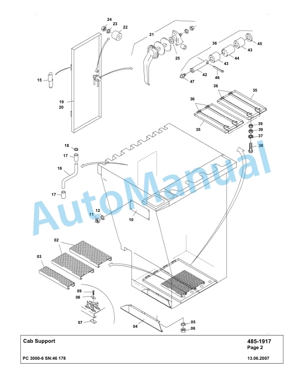 Komatsu PC3000-6 Hydraulic Mining Excavator Parts Manual G46178-3