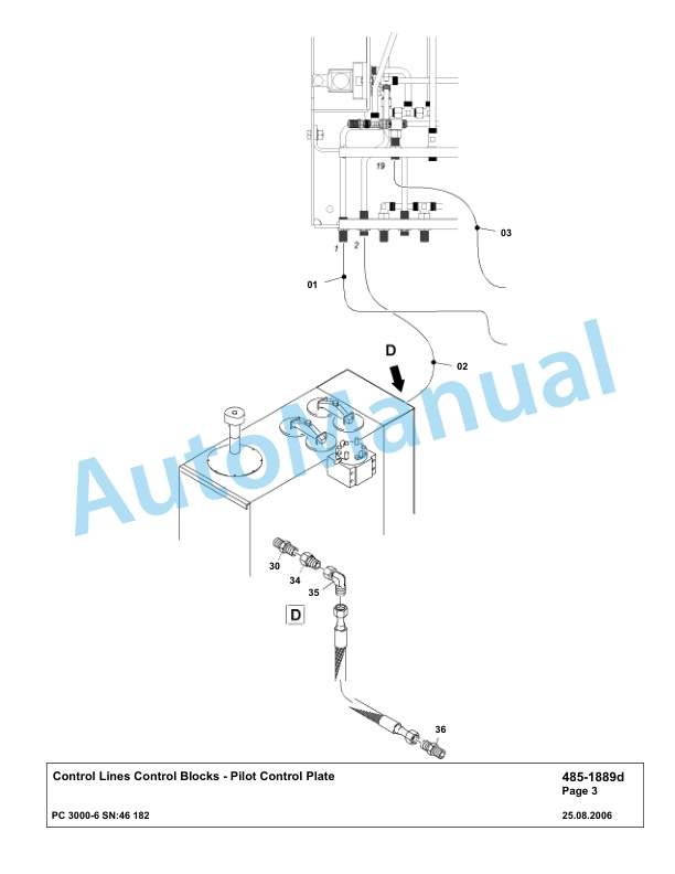 Komatsu PC3000-6 Hydraulic Mining Excavator Parts Manual G46182-3