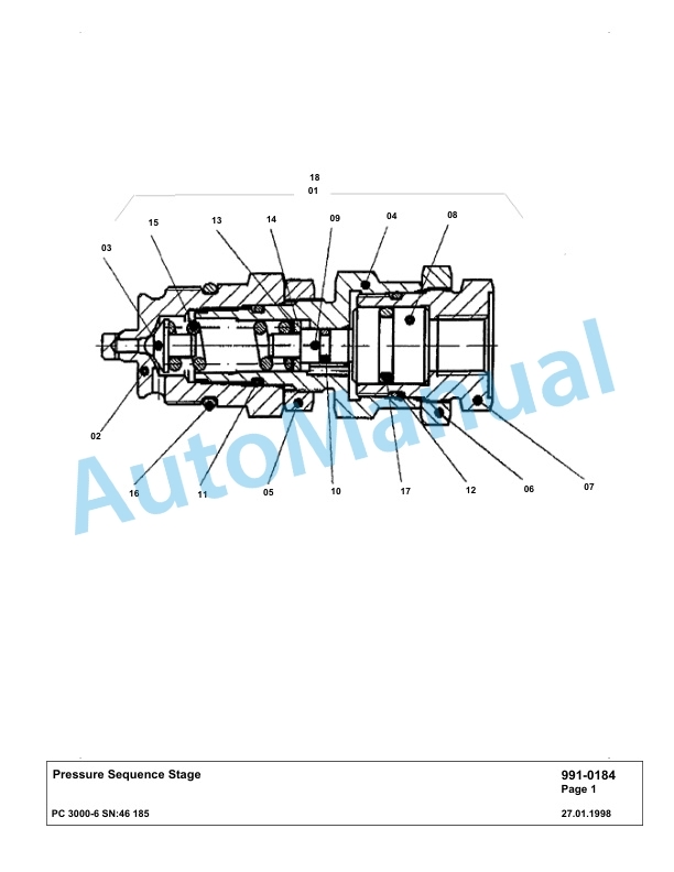 Komatsu PC3000-6 Hydraulic Mining Excavator Parts Manual G46185-5