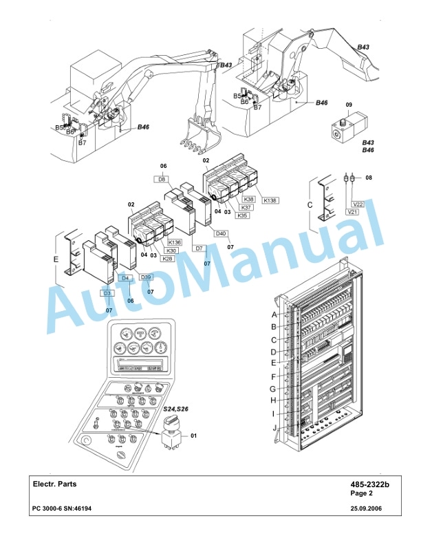 Komatsu PC3000-6 Hydraulic Mining Excavator Parts Manual G46194-4