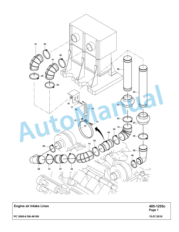 Komatsu PC3000-6 Hydraulic Mining Excavator Parts Manual G46199-2
