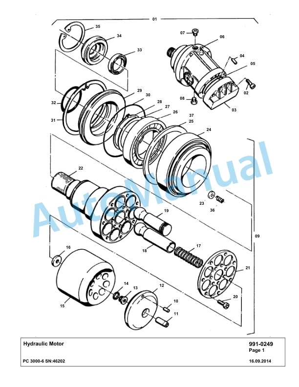 Komatsu PC3000-6 Hydraulic Mining Excavator Parts Manual G46202-5