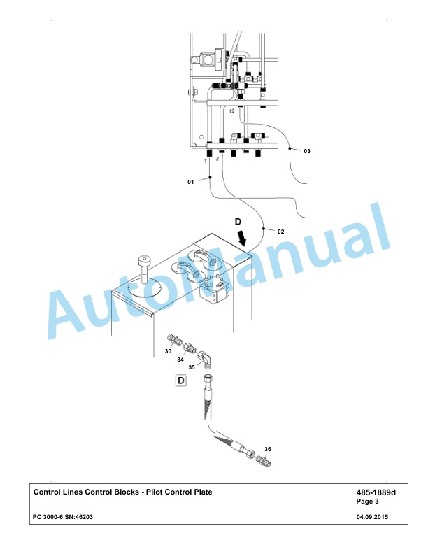 Komatsu PC3000-6 Hydraulic Mining Excavator Parts Manual G46203-3