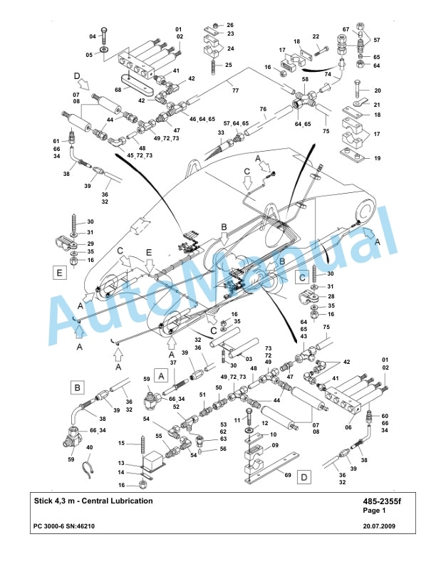 Komatsu PC3000-6 Hydraulic Mining Excavator Parts Manual G46210-4