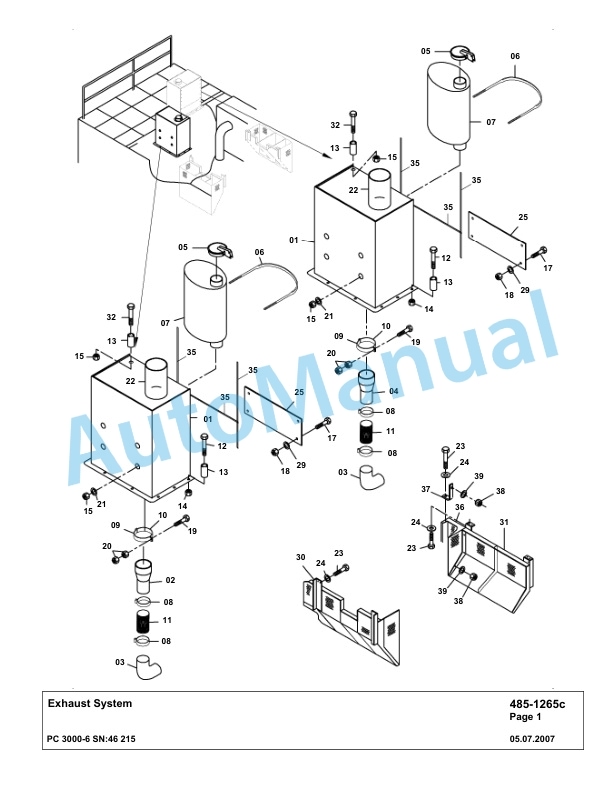 Komatsu PC3000-6 Hydraulic Mining Excavator Parts Manual G46215-2