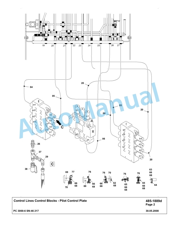 Komatsu PC3000-6 Hydraulic Mining Excavator Parts Manual G46217-3