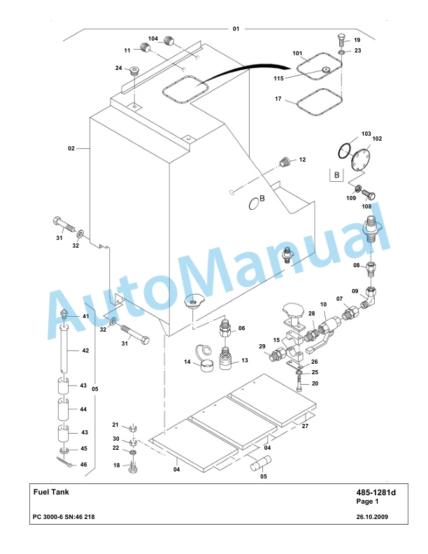 Komatsu PC3000-6 Hydraulic Mining Excavator Parts Manual G46218-2